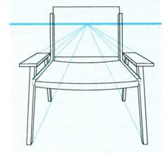 Стул в перспективе рисунок