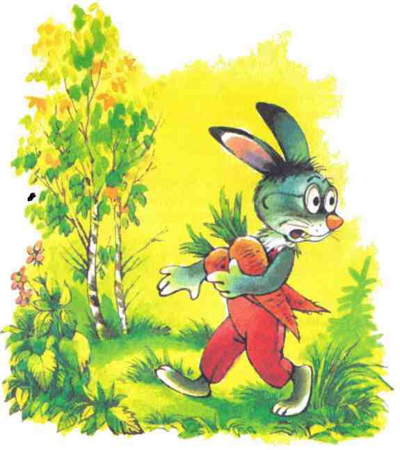 Зайчик 1 часть. Три веселых зайца. Заяц сказочный. Иллюстрации к сказкам Бондаренко.