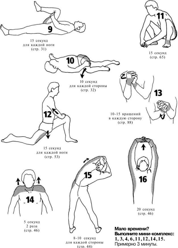 Стретчинг комплекс упражнений для начинающих в картинках пошагово