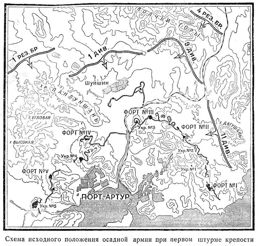 Оборона Порт-Артура. Русско-японская война 1904–1905 s13Semaisodnogopolozhenijaosadnojjarmiipripervomshturmekrepostistr.137.jpg