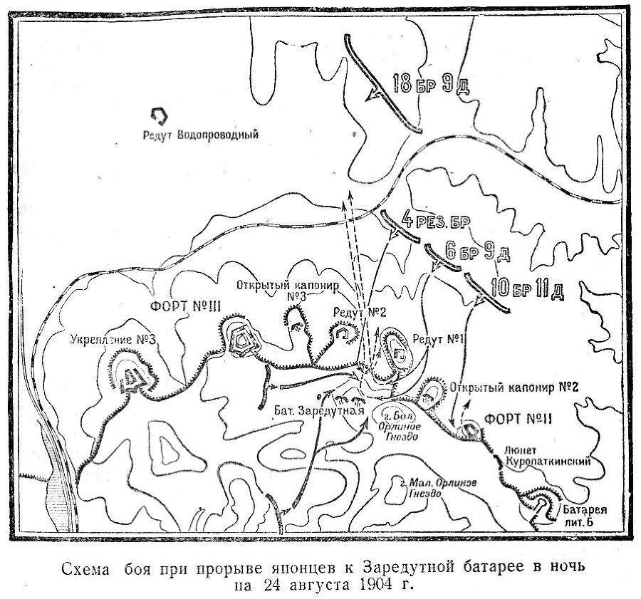 Оборона Порт-Артура. Русско-японская война 1904–1905 s15SemabojapriproryvejaponcevkZaredutnojjbatareevnochna24avgusta1904g.str.149.jpg