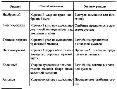 Виды рефлексов и их особенности
