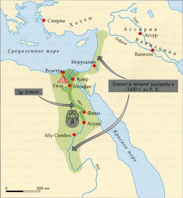 Египетское царство карта