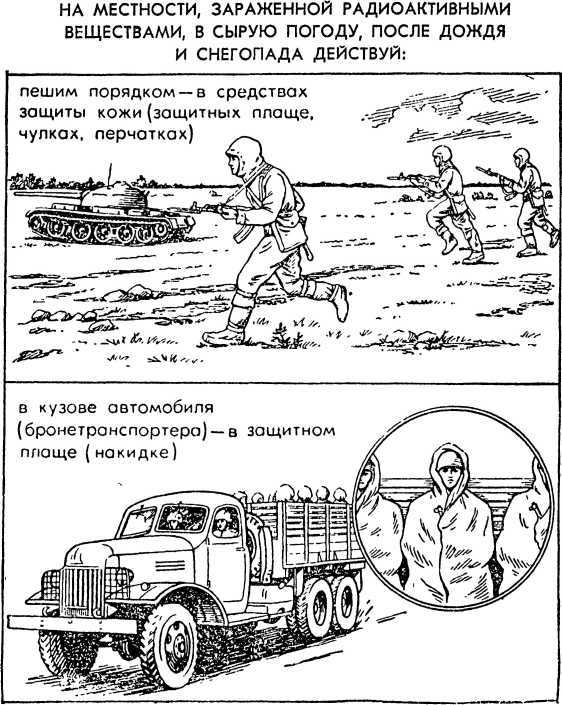 Как действовать в условиях применения ядерного, химического и бактериологического оружия
(Пособие солдату и матросу) i_034.jpg