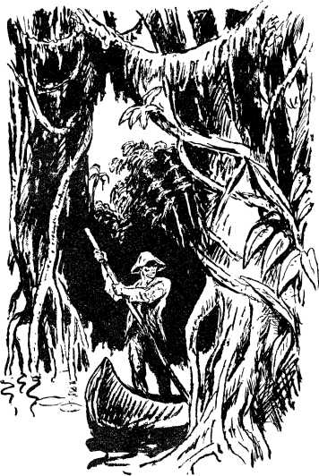 Путники медленно пробирались в глубину лесной чащи. Иллюстрации к повести кто идет. Угробище мавр.